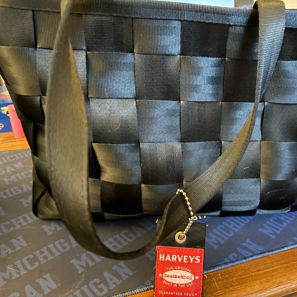 Harveys Black Woven Seatbelt Tote